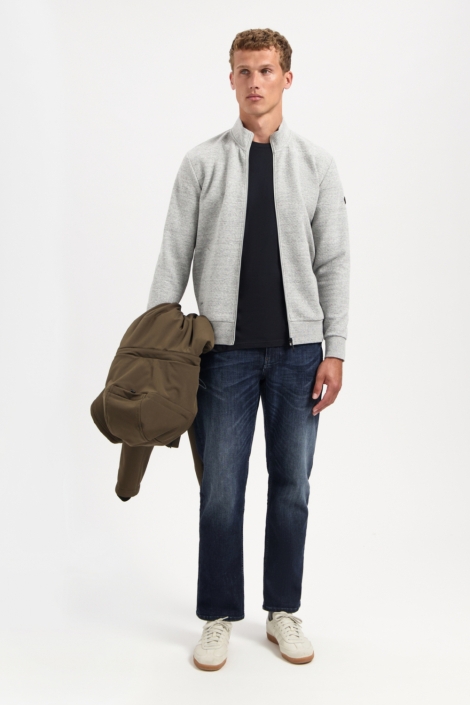 NO-EXCESS sweater full zip stand up-collar re